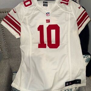 NFL White Jersey with Bold Red Number